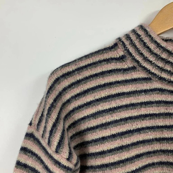 Madewell Women's Merrydale Pocket Pullover Sweater in Stripe Size S - Picture 4 of 13